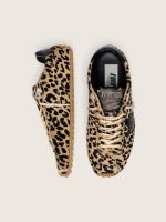 Men's Marathon Speed in beige and black leopard-print pony skin with black leather star - Image 4