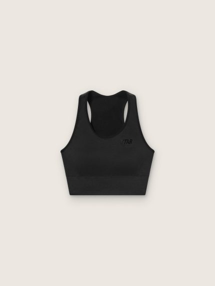 Women's black sports bra