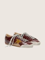 Men's True-Star in burgundy naplak with suede star and silver nappa heel tab - Image 3