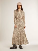 Women's silk-blend midi dress with a floral print - Image 2