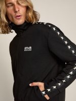 Men's black zipped sweatshirt with white stars - Image 3