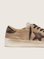 Men's Stardan in beige suede with brown star and inserts - Image 5