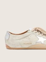 Women's True-Star in light gray suede with metallic silver star and heel tab - Image 5