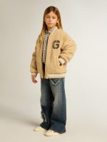 Girls' wide-leg jeans in blue denim - Image 3