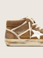 Women's Mid Star LAB in rust-colored suede with a white leather star - Image 4