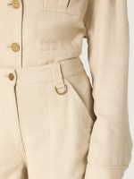 Women's beige viscose pants - Image 4