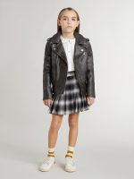 Boys' biker jacket in distressed leather - Image 3