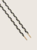 Cream and black checked laces - Image 3