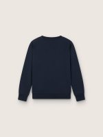 Journey crew neck sweatshirt for boys in navy blue cotton with mascot print - Image 2