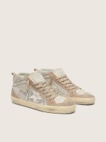 Women's Mid Star in beige suede with silver Swarovski and white leather star - Image 2