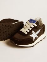 Young Marathon in black nylon with printed star and leather heel tab - Image 3