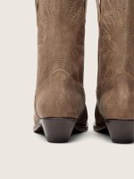 Women's low Wish Star boots in gray suede with star embroidery - Image 6