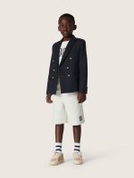 Journey unisex sweatshirt in white cotton blend with doodle print - Image 3