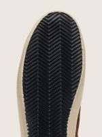 Men's Super-Star LTD in brown suede with brick-red leather star and embroidery with green beads - Image 5