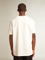 Men's white T-shirt with distressed treatment - Image 4
