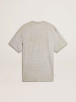 Men's vintage-effect gray T-shirt with print on the front - Image 6