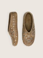Men's Tierra in khaki suede with silver studs - Image 4