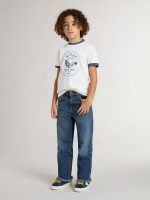 Boys' white T-shirt with blue print - Image 3