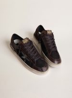 Men's Stardan in brown suede and black mesh with white leather star and nappa leather inserts - Image 2