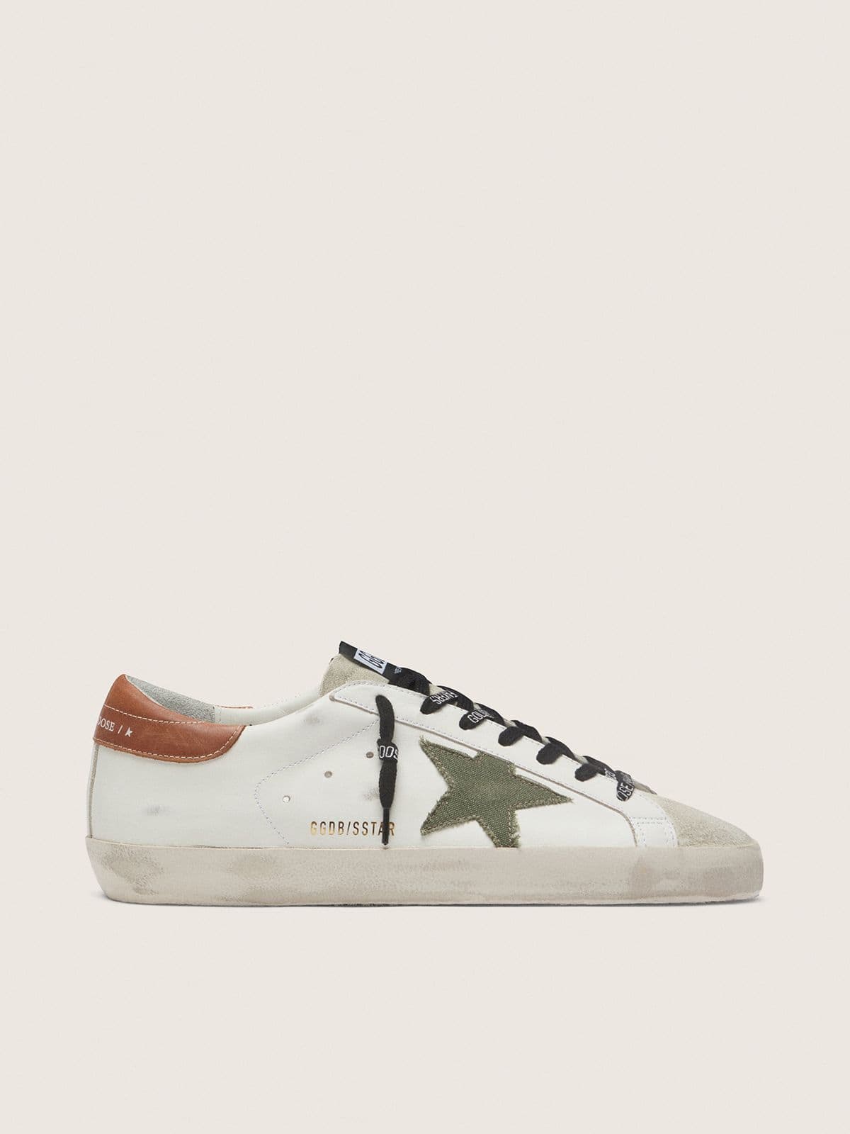 41d98d4ad6f87cb253f8abc6b49a6fa3c83f54e4527123698b184bebbaa07bc6 Men's Super-Star with star in olive green canvas - Image 1