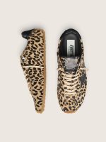 Women's Marathon Speed in beige and black leopard-print pony skin with black leather star - Image 4
