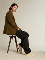 Women's Stardan in ecru nappa leather with gold glitter star and heel tab - Image 3