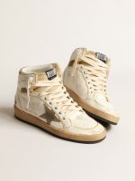 Men's Sky-Star in white nappa leather with dove-gray suede star - Image 2