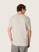 Men's T-shirt in gray melange jersey with vintage print - Image 6