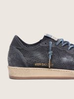 Men's Ball Star in dark blue perforated suede with dark blue suede star - Image 4