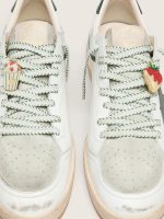 Women's Ball Star LTD in white leather with green star and Skins - Image 8