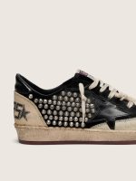 Men's Ball Star LAB in black suede with studs and glossy black leather star - Image 4