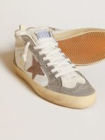 Women's Mid Star in nappa and suede with light brown metallic leather star - Image 4