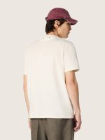 Men's white cotton T-shirt with print and logo - Image 6
