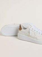 Women's Purestar with white leather star and brown crystal heel tab - Image 3