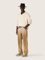Men's polo shirt in white cotton - Image 3