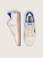 Men's Ball Star in white nappa with blue star and heel tab - Image 4
