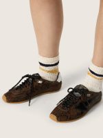 Women's Marathon Speed in leather with brown snake print, black star and silver leather heel tab - Image 3