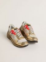 Men's Dad-Star in mesh and gold foiled leather with white leather star - Image 2