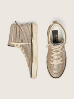 Women's Slide LAB sneakers in tobacco-colored suede with crystals and tobacco-colored suede star - Image 3