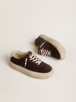 Men's Space-Star in dark brown suede with metallic silver heel tab - Image 2