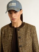 Women's Journey jacket in wool tweed with coffee-colored suede details - Image 5