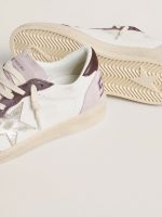 Women's Ball Star LTD in nappa with platinum foiled leather star and burgundy nubuck leather heel tab - Image 3