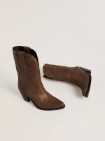 Wish Star boots in dove-gray leather with tone-on-tone inlay details - Image 2