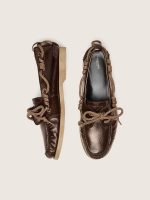 Women's Cruise loafer in glossy dark brown leather - Image 4