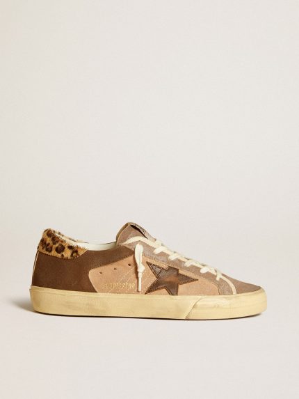 Women's Super-Star in suede with leather star and pony skin heel tab