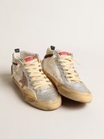 Mid Star with silver metallic leather inserts and pink star - Image 2