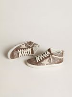 Women's Mid Star in glitter with pearl suede star and brown suede inserts - Image 2
