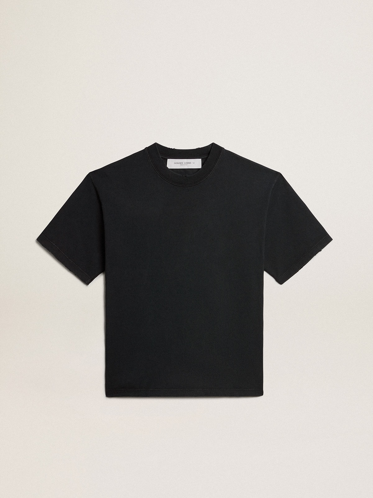 4776130031a587434f5bdf7e3f05cea55a8794ecce9c13001e28c66b4d92bb0f T-shirt in washed black with reverse logo on the back - Jersey Capsule - Image 1