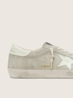 Women's Super-Star in light gray suede with white leather star - Image 4