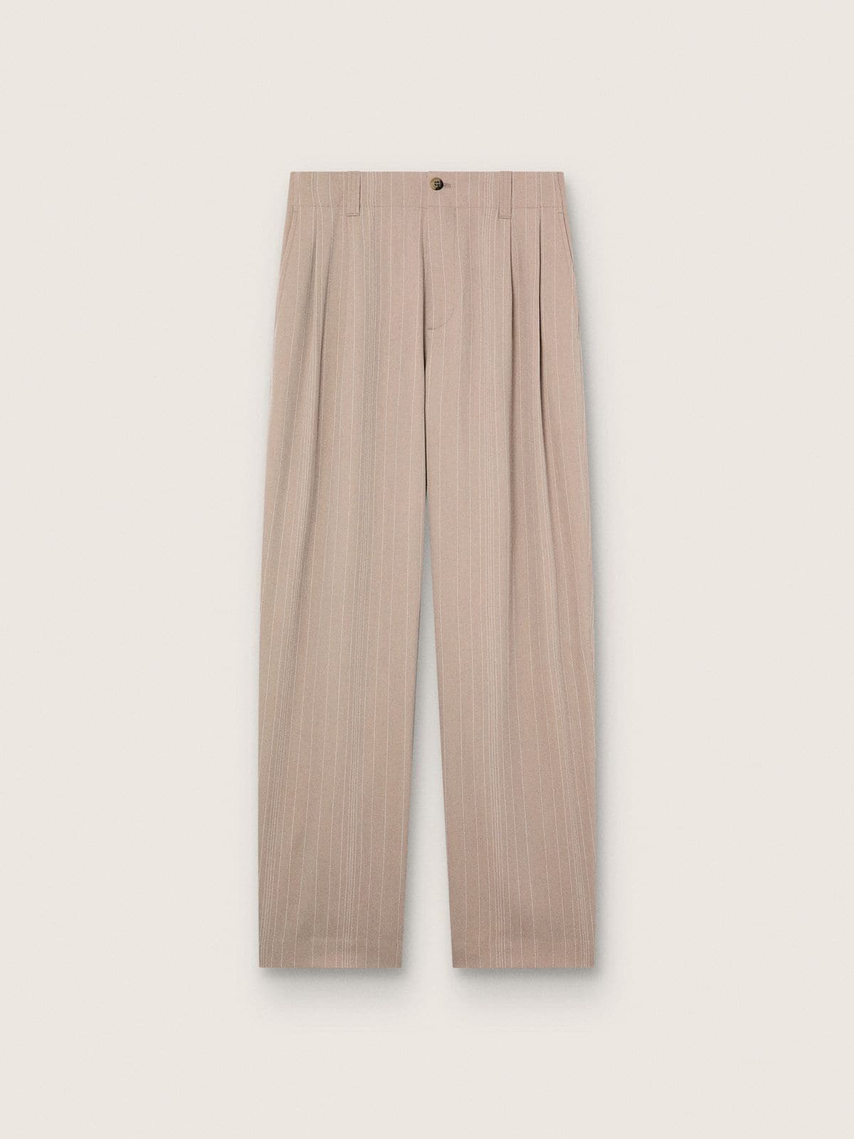47b21a927f87f79b21dad7c4265fa13289af90f3012cb3dc6780a0ebbbec9cee Men's pants in gray wool blend with pinstripe motif - Image 1
